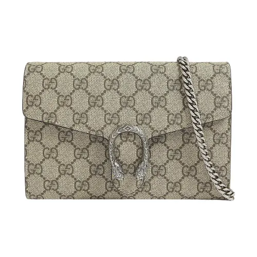 Gucci Dionysus Wallet on Chain GG Supreme (16 Card Slot) Mini Beige