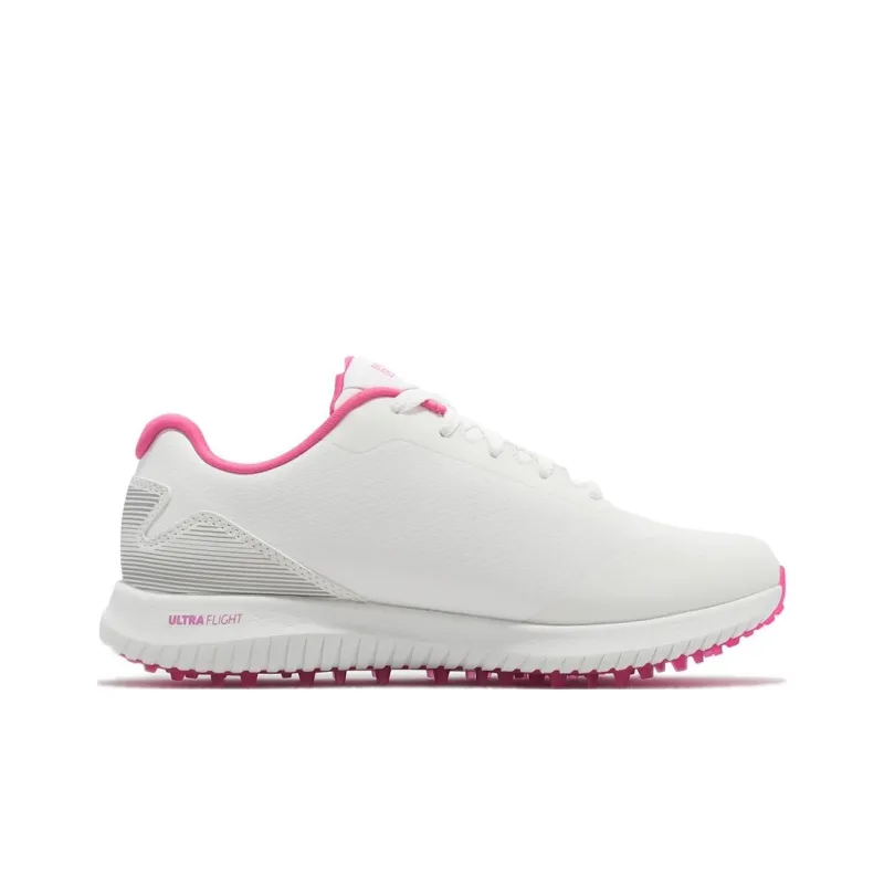 Skechers Go Golf Max 2 Abrasion Resistant Breathable Low Top Golf Shoes Women's White Pink-1