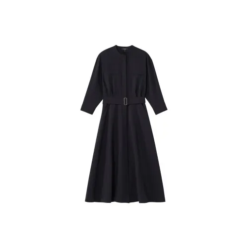 THEORY Long-Sleeved Dresses Women's Black