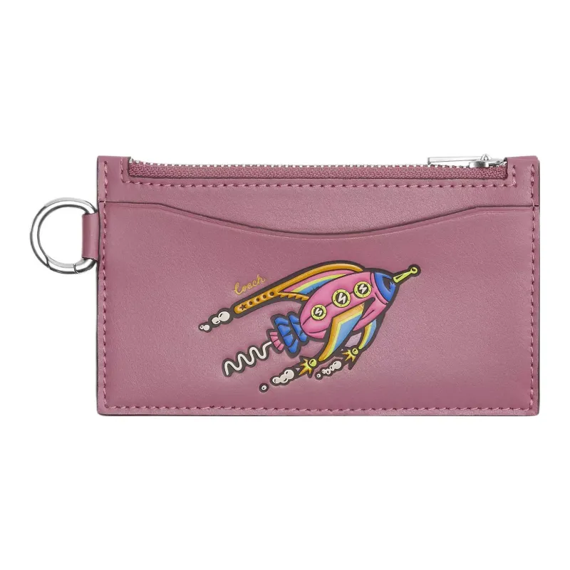 COACH Zip Top Card Case Card Holders-0