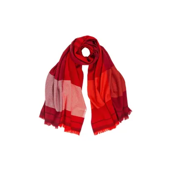 MARJAKURKI Red Scarf Atmosphere Advanced Greeting Card Elegant Artistic Style Women's