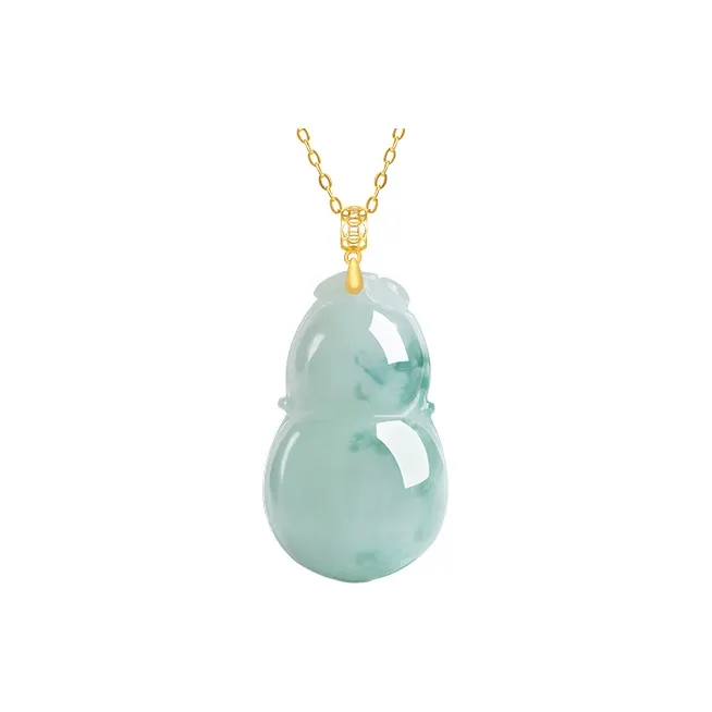 With The Heart Of The Jade Glutinous Jade Jadeite Necklaces Women's-0