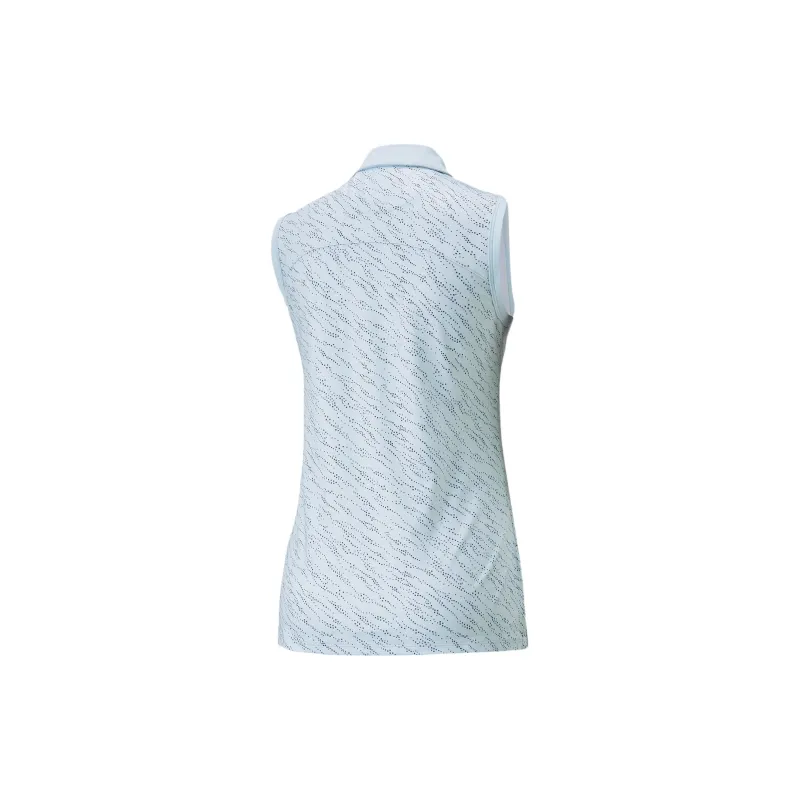 PUMA ESS+ Cloudspun Whitewater Golf Polo Shirt Women's Tank Tops Women's Blue-1