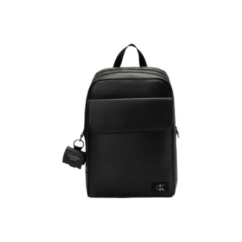 CALVIN KLEIN Leather Backpack Regular Men's Black