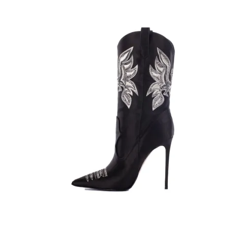 Le Silla Eva Cowboy 120mm Satin Boots