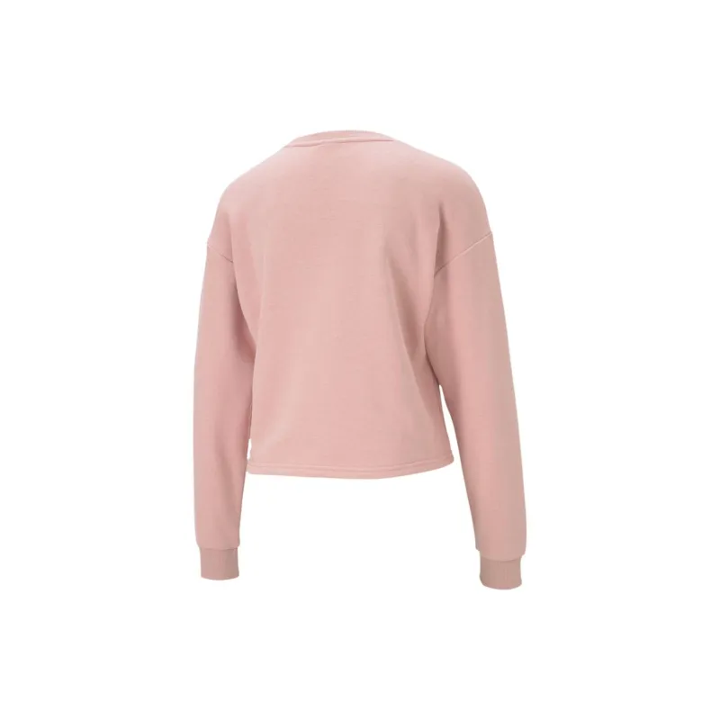 PUMA STYLE CAT Satin Crew Sweatshirt Women's Pink-1