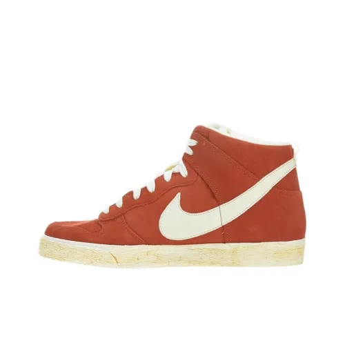 Nike Dunk High Slip-Resistant High-Top Skateboard Shoes Unisex Brown White