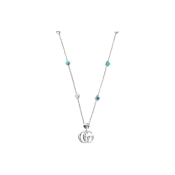 GUCCI Classic Double G Necklace Collection 925 Sterling Silver Necklaces Women's