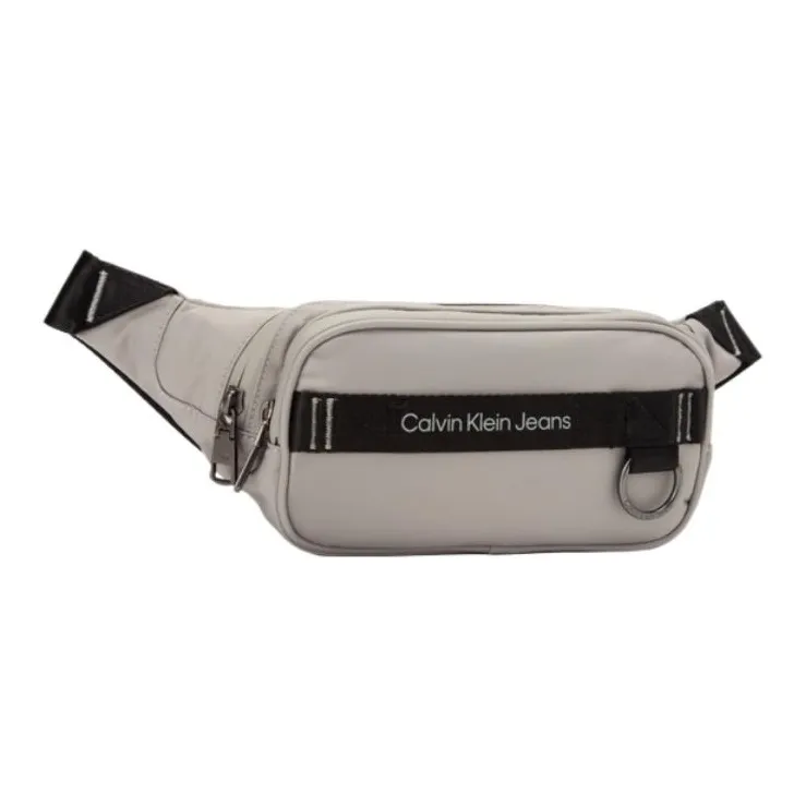 CALVIN KLEIN Fabric One Shoulder Crossbody Bag Sling Bag Fanny Pack Medium Size Men's Gray-1