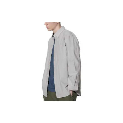 UNIQLO Shirts Men Lead Gray