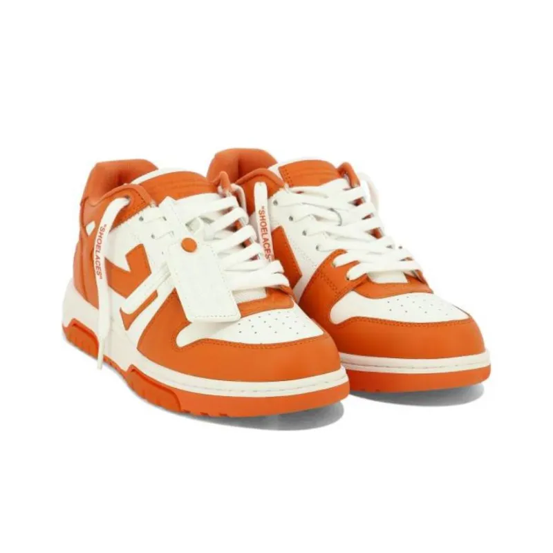 OFF WHITE Out Of Office Ooo Low Tops White Orange 2024-2