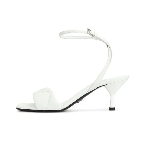PRADA One Strap Sandals Women's White