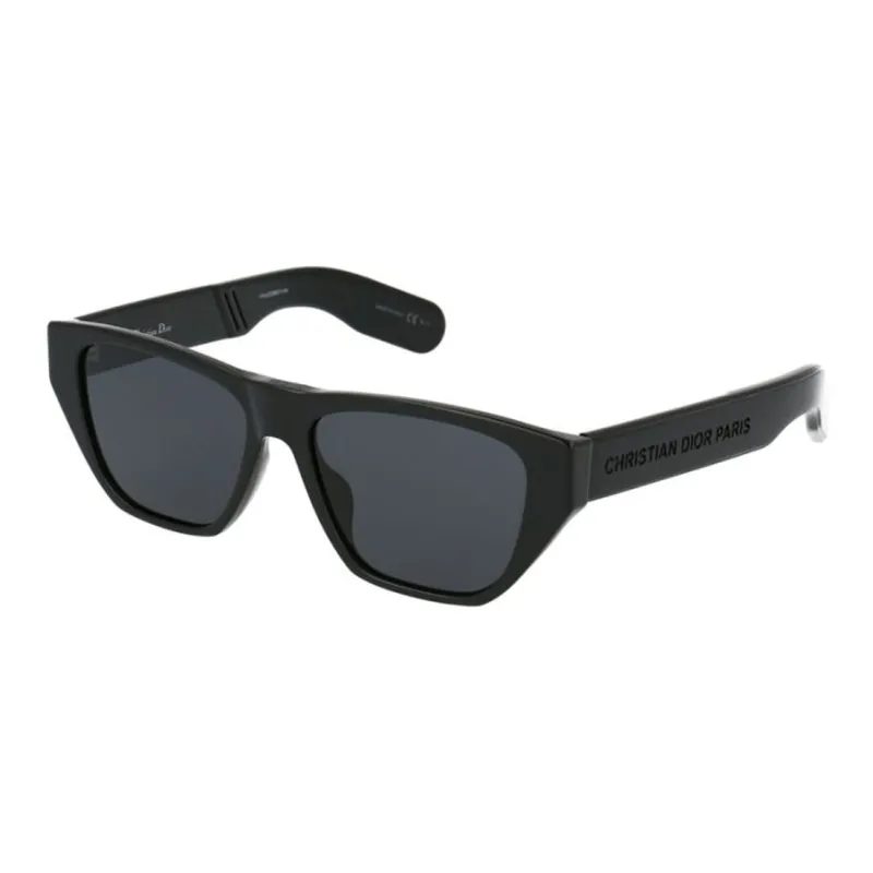 DIOR Acetate Irregular Shape Sunglasses Women's Black-0