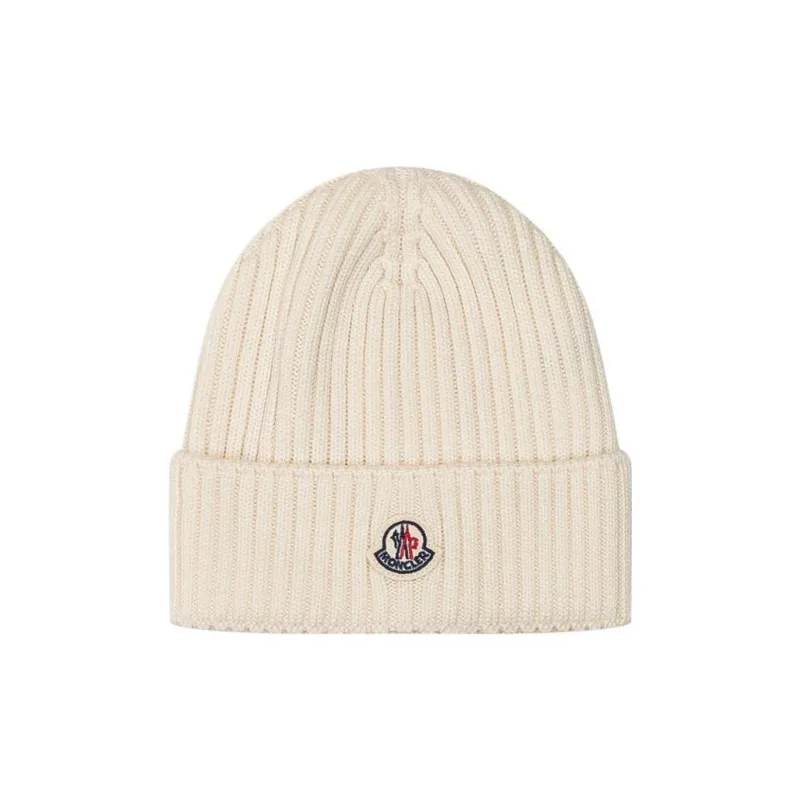 Moncler Logo Patch Wool Beanie-0