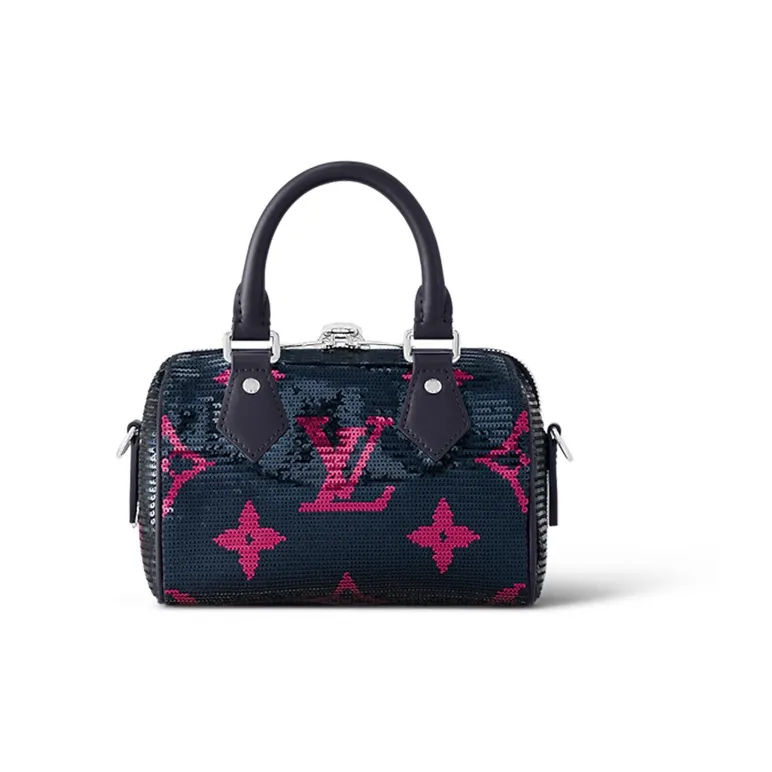 LOUIS VUITTON Speedy Bandouliere 18 Navy Fuchsia-2