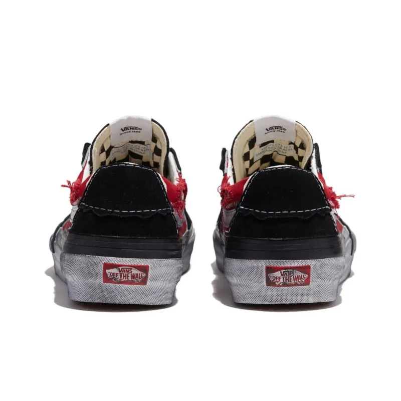 Vans Sk8 Low Reconstruct 'Black Red'-2