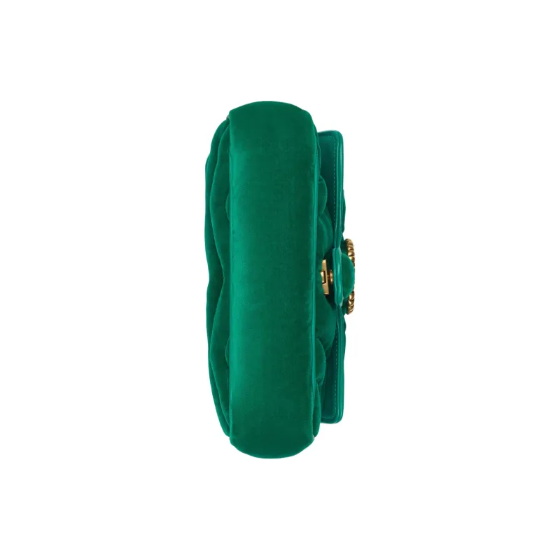 GUCCI GG Marmont Velvet Crossbody Bag Shoulder Bag Women's Green-5