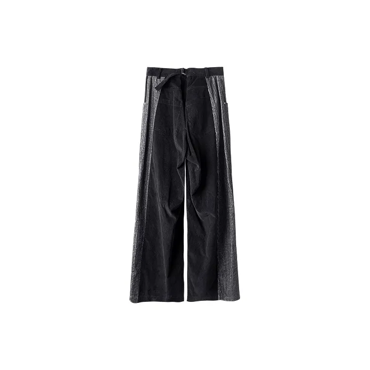 HUANXIANGZHE Casual Pants Unisex Black-1
