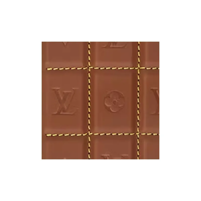 LOUIS VUITTON Leather With Monogram Coated Canvas Bag Accessory Unisex Brown-3