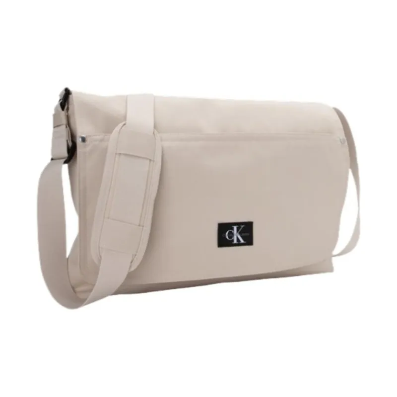 CK/Calvin Klein Fabric Shoulder Bag Crossbody Bag Medium Size Men's Milk Cream-1