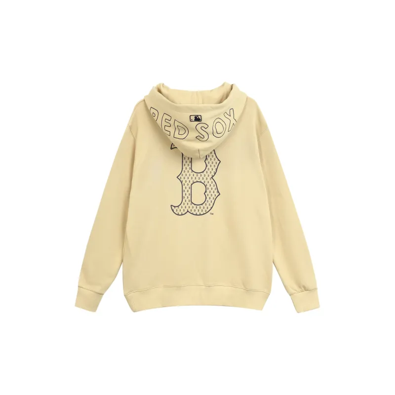 MLB Old Flower Sweatshirts Unisex Beige Yellow-1
