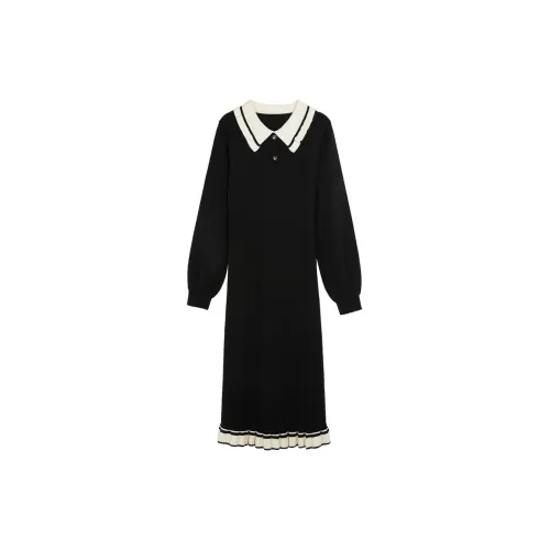 3COLOUR Long-Sleeved Dresses Women's Black