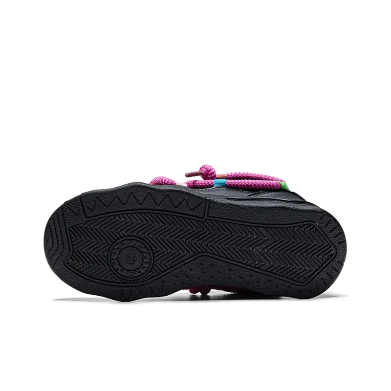 Warrior Warrior Low-Top Skateboard Shoes Women's Black Pinkish-4