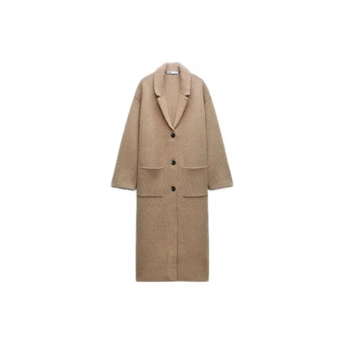 ZARA Coats Women's Brown