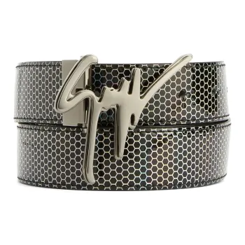 Giuseppe Zanotti/GZ Polyester Polyurethane Belt Men's Black 3.5cm