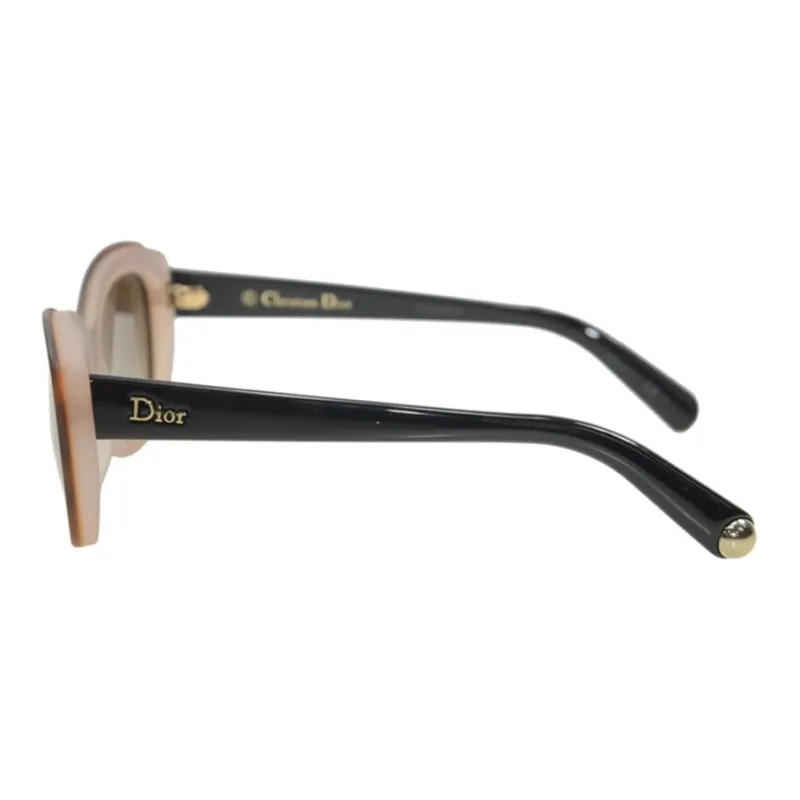 DIOR Acetate Irregular Shape Sunglasses Women's Brown-2