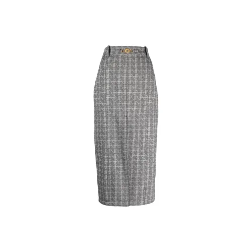 Patou JP Monogram Slit Midi Skirt