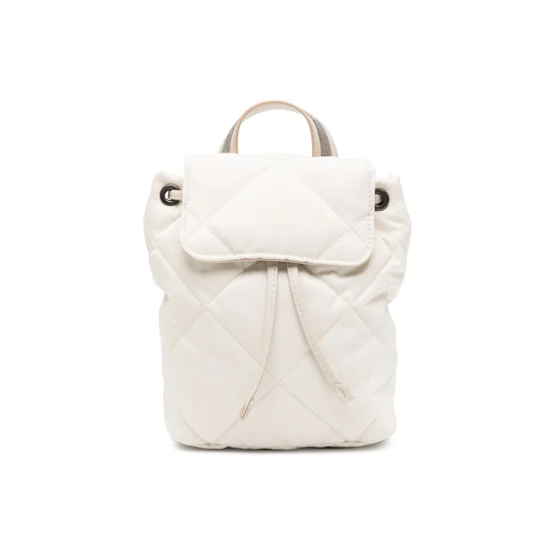 Brunello Cucinelli Quilted Foldover top Backpack-0