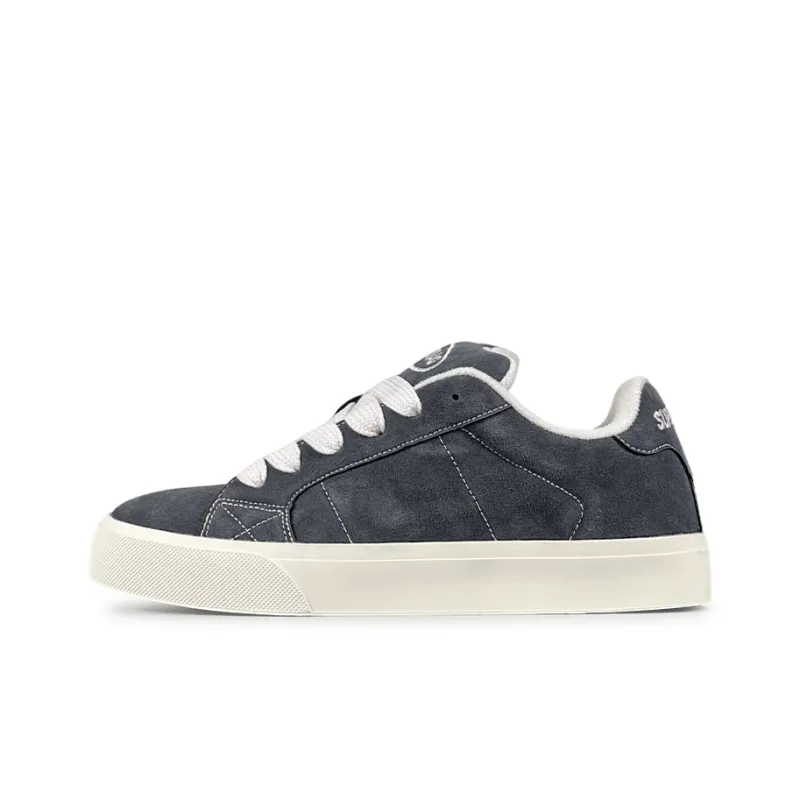LuzaoT SUPER DRAG Low Top Skateboard Shoes Unisex Gray-0