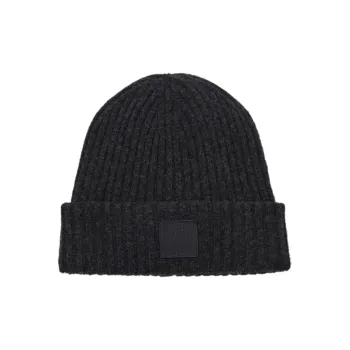 MARC JACOBS Ribbed Logo-patch Beanie