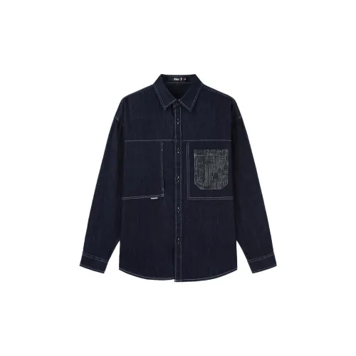 KIKC Shirts Men Dark Blue