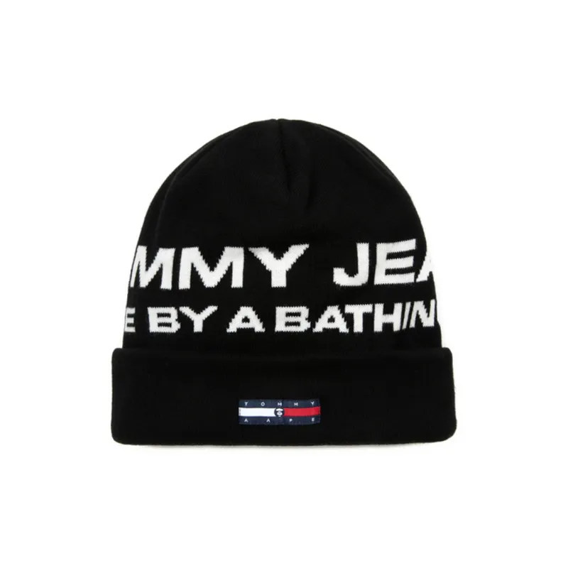 Bape X Tommy Logo Jacquard Knit Beanie-2