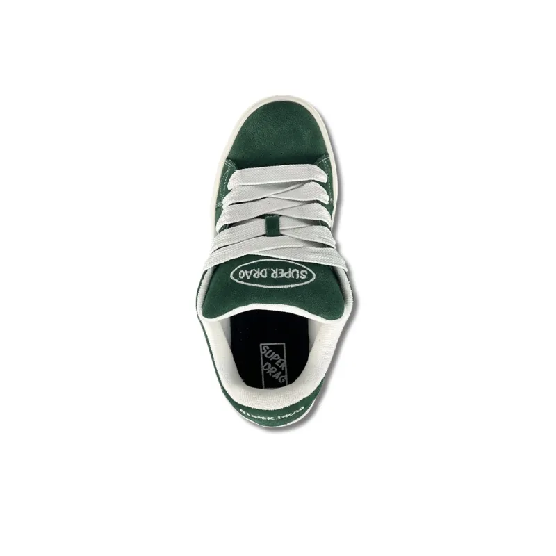 LuzaoT SUPER DRAG Low Top Skateboard Shoes Unisex Green-3