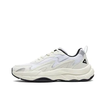 PEAK Wear Resistant Low Top Chunky Sneakers Men's Beige White Black