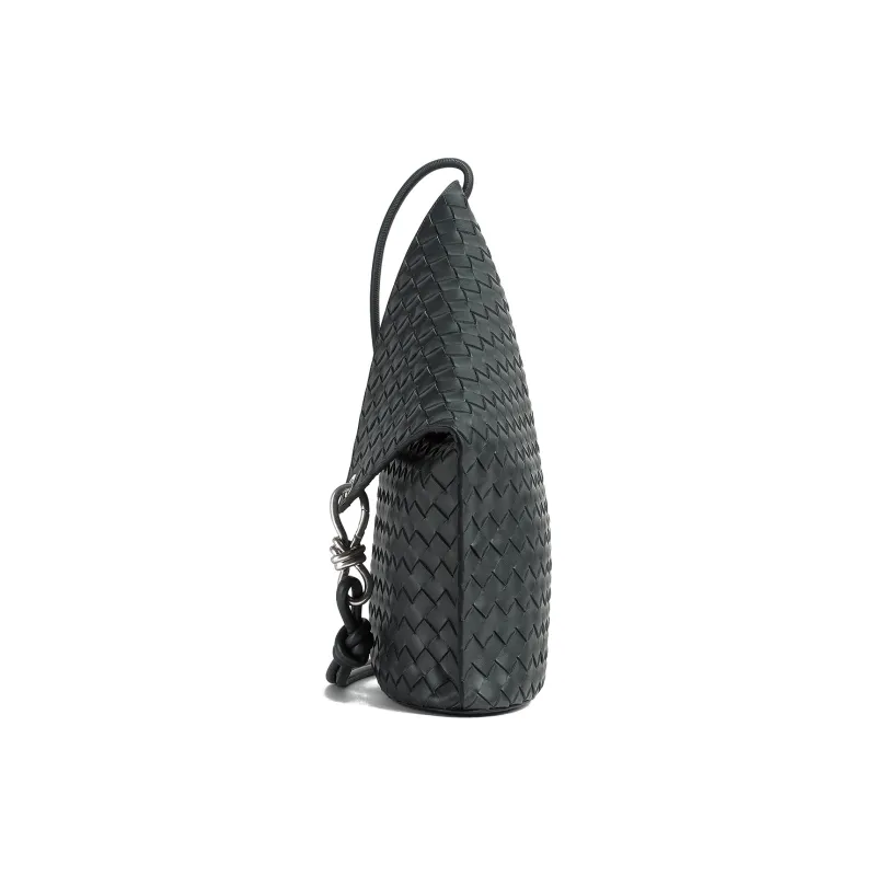 Bottega Veneta KNOT Cow Leather Bucket Bag, Shoulder Bag, Crossbody Bag Medium Size Men's Slate Gray-1