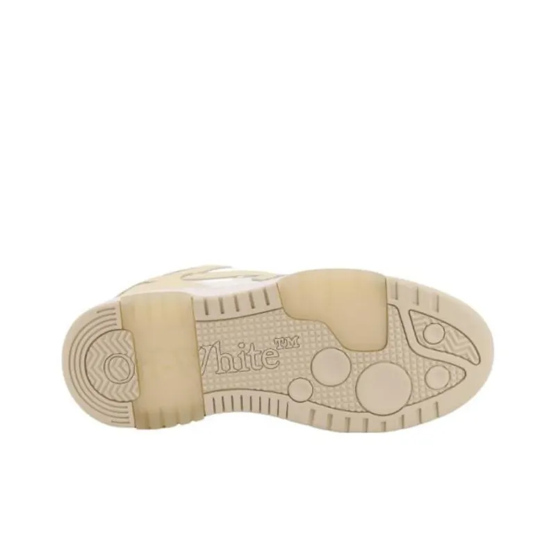 OFF WHITE Low Top Skateboard Shoes Women's Gray White-3