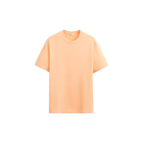 ZARA T-Shirts Men Light Orange