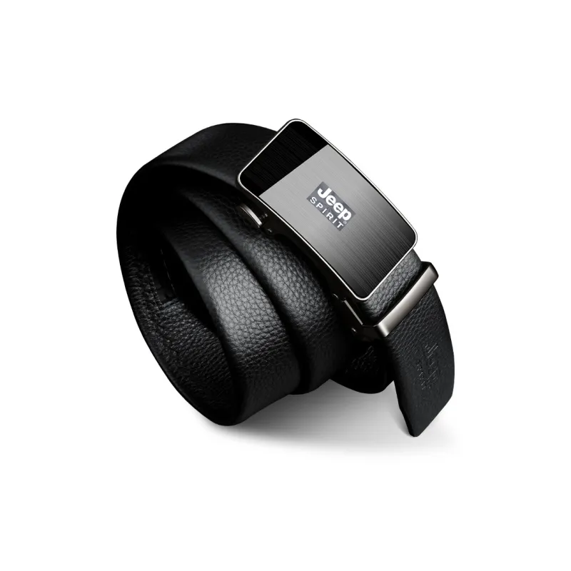 JEEP SPIRIT Automatic Buckle, Trendy, Business Cow Leather Belts Men's Width 3.5CM-2