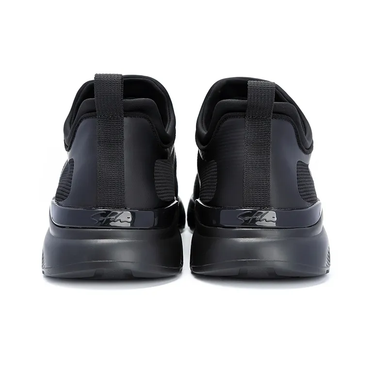 Satchi Breathable Cushioning Height Increasing Low-Top Casual Shoes 4cm Men's Black-4