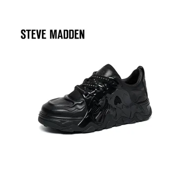 STEVE MADDEN Skateboard Shoes Men Low Top Black/Beige