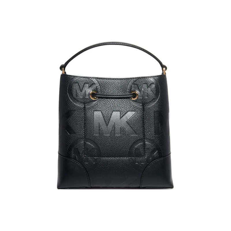 MICHAEL KORS Mercer Leather Bucket Bag, Shoulder Bag Medium Size Women's Black-2