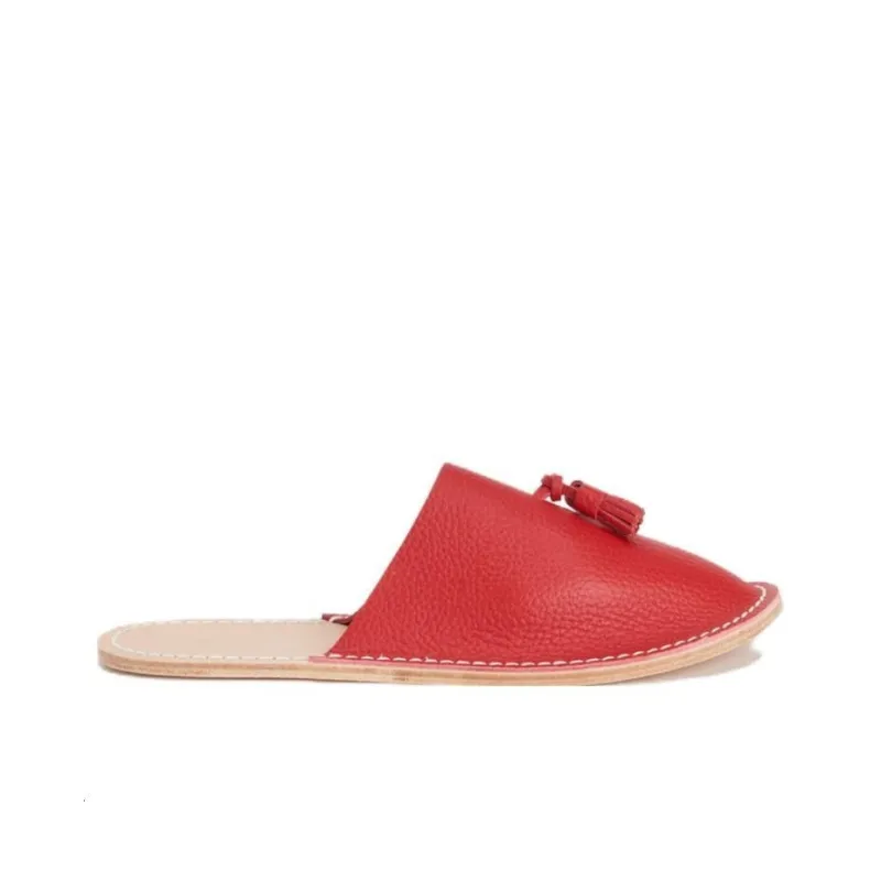 Hender Scheme Rubber Sole Wrap-toe Slippers Unisex Red-1