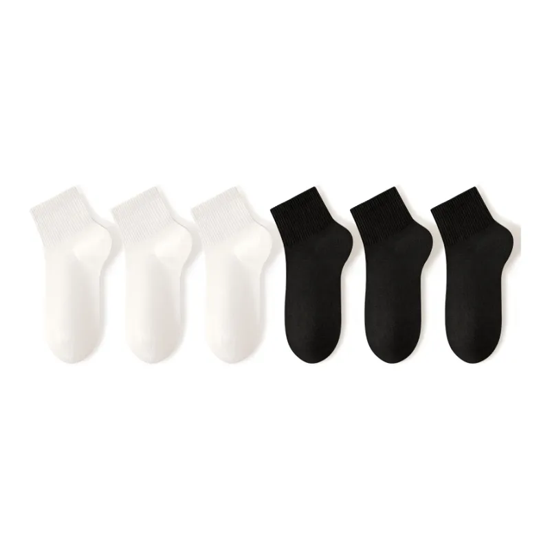 B&C.Room FW23 Ankle Socks Unisex 6 Pack Black White Gray-6