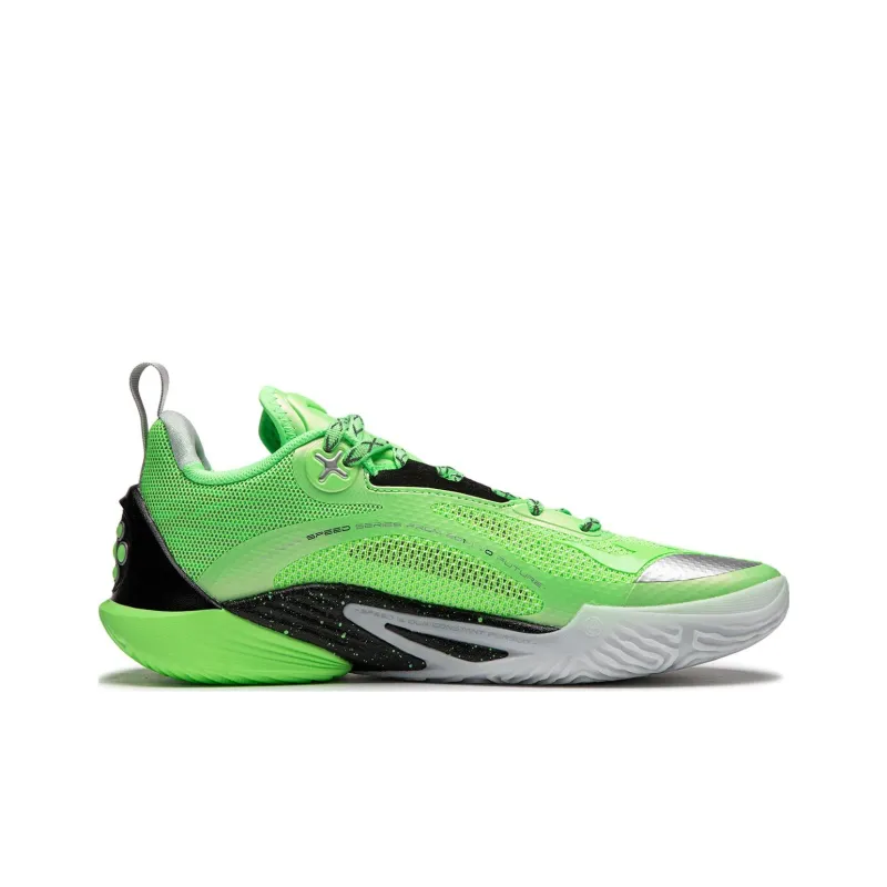 LiNing Speed 10 Sword Saint Cushioning Lightweight Rebound Low-Top Basketball Shoes Men's Fluorescent Fresh Green-1