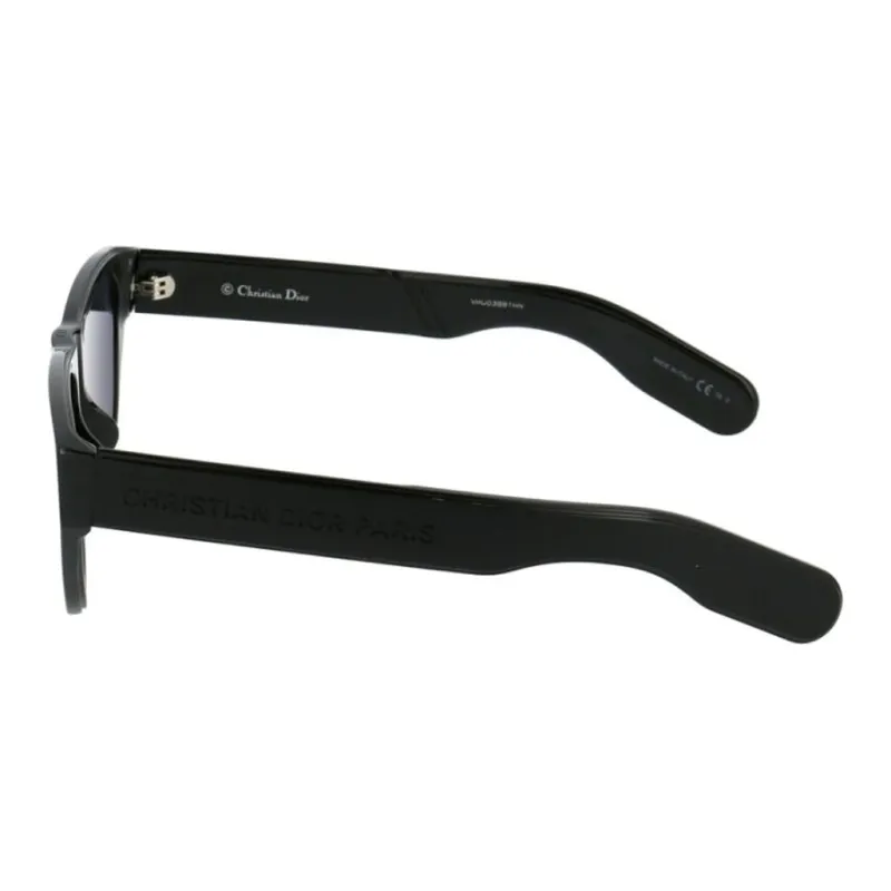DIOR Acetate Irregular Shape Sunglasses Women's Black-2