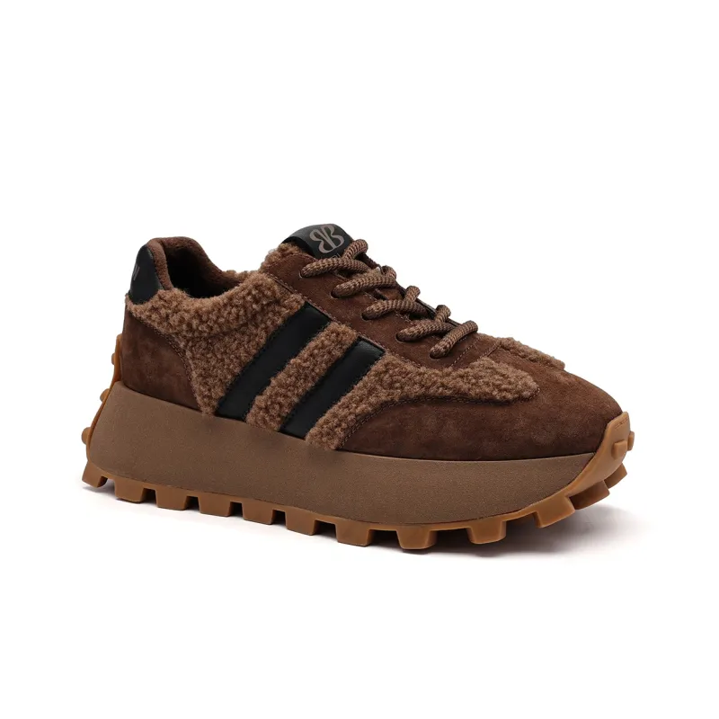 EBLAN Low Top Casual Shoes Women's Coffee-1